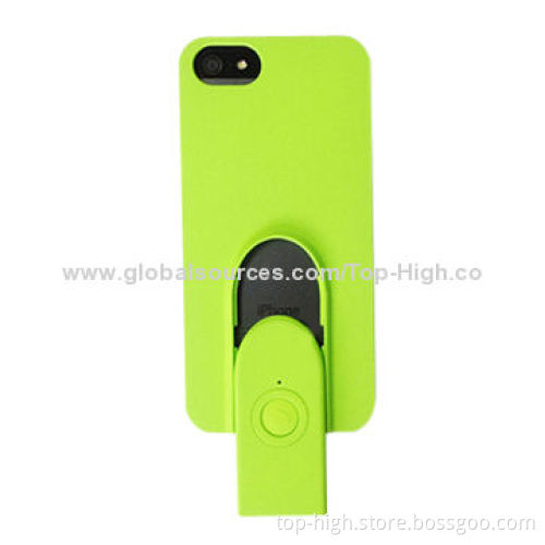 Bluetooth camera shutter remote controller plugged into case, innovative as mobile phone accessory